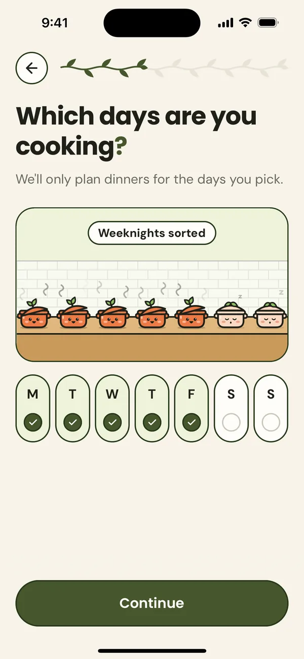 Picking cooking days in nomi: five sleepy pots wake up for Monday to Friday.